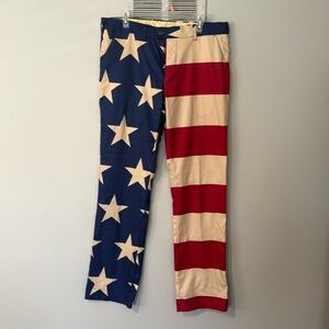 Loudmouth Men’s Stars & Stripes Golf Pants - 36x34 - Like New
